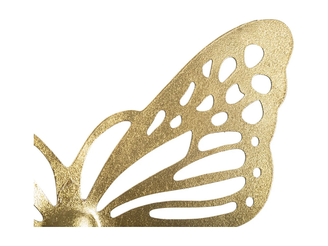 Lot de 4 Décorations Murales en Métal "Butterflies" 35cm Or