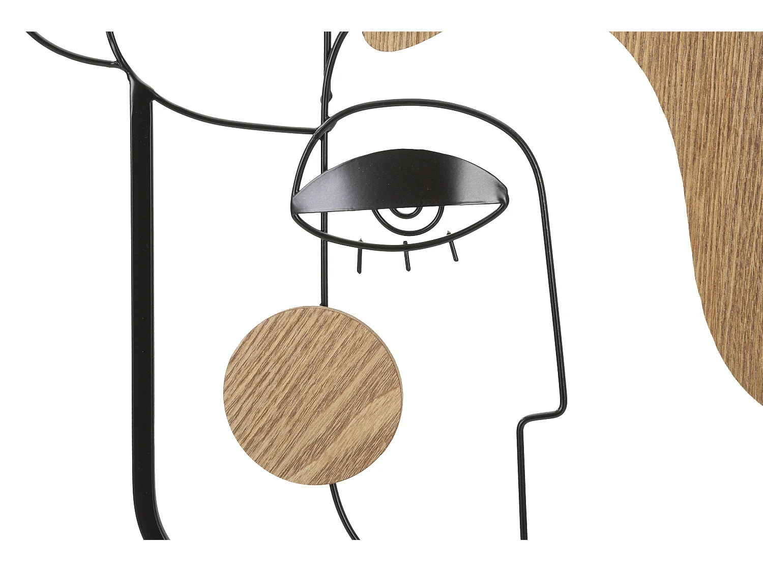 Décoration Murale Encadrée en Métal "Picassy" 89cm Noir