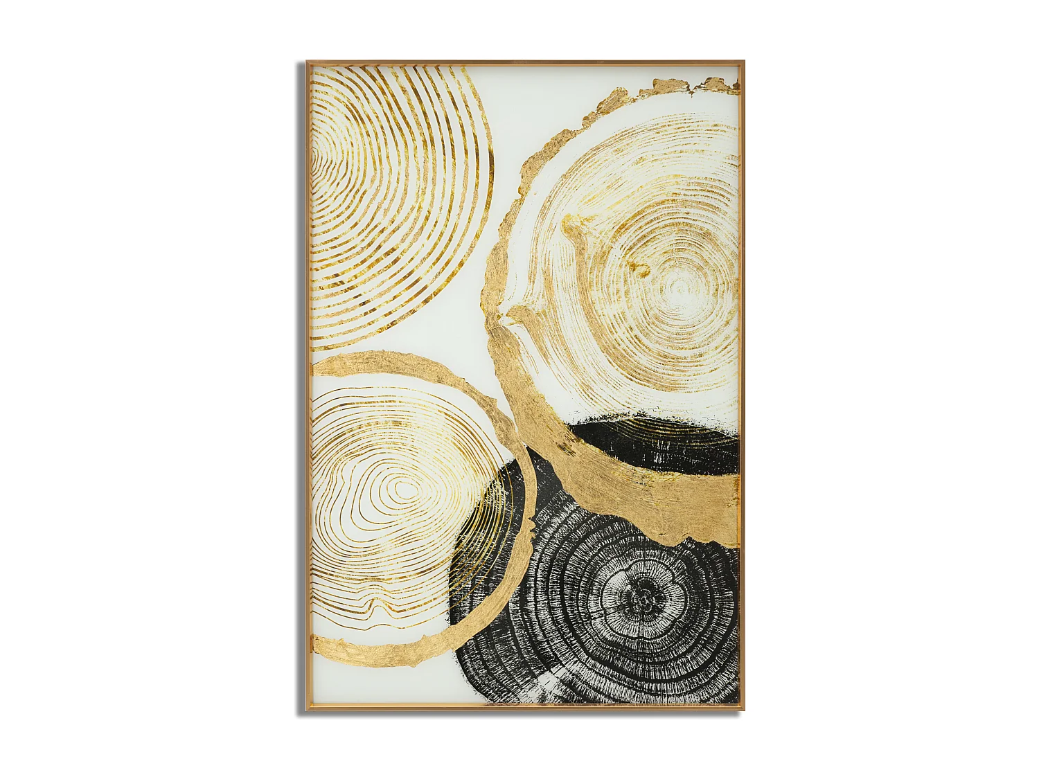 Pannello in vetro astratto con cornice multicolore cm 80x3,5x120