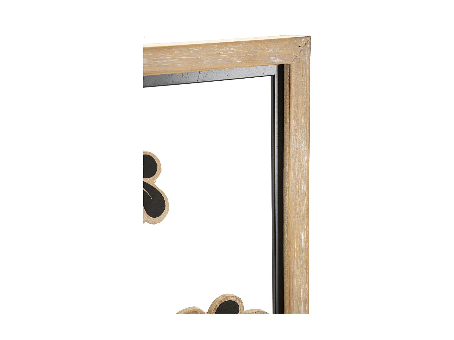 Pannello decorativo 3D in metallo nero con cornice cm 30x2,5x60