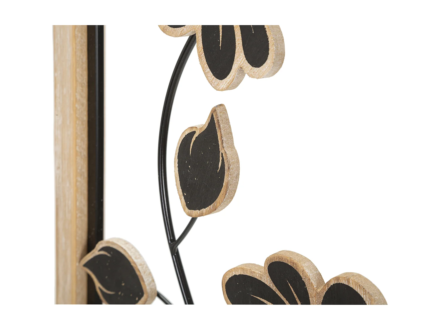 Pannello decorativo 3D in metallo nero con cornice cm 30x2,5x60