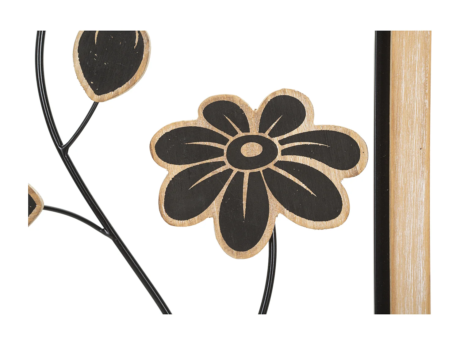 Décoration Murale Encadrée "Girysh" 60cm Naturel & Noir