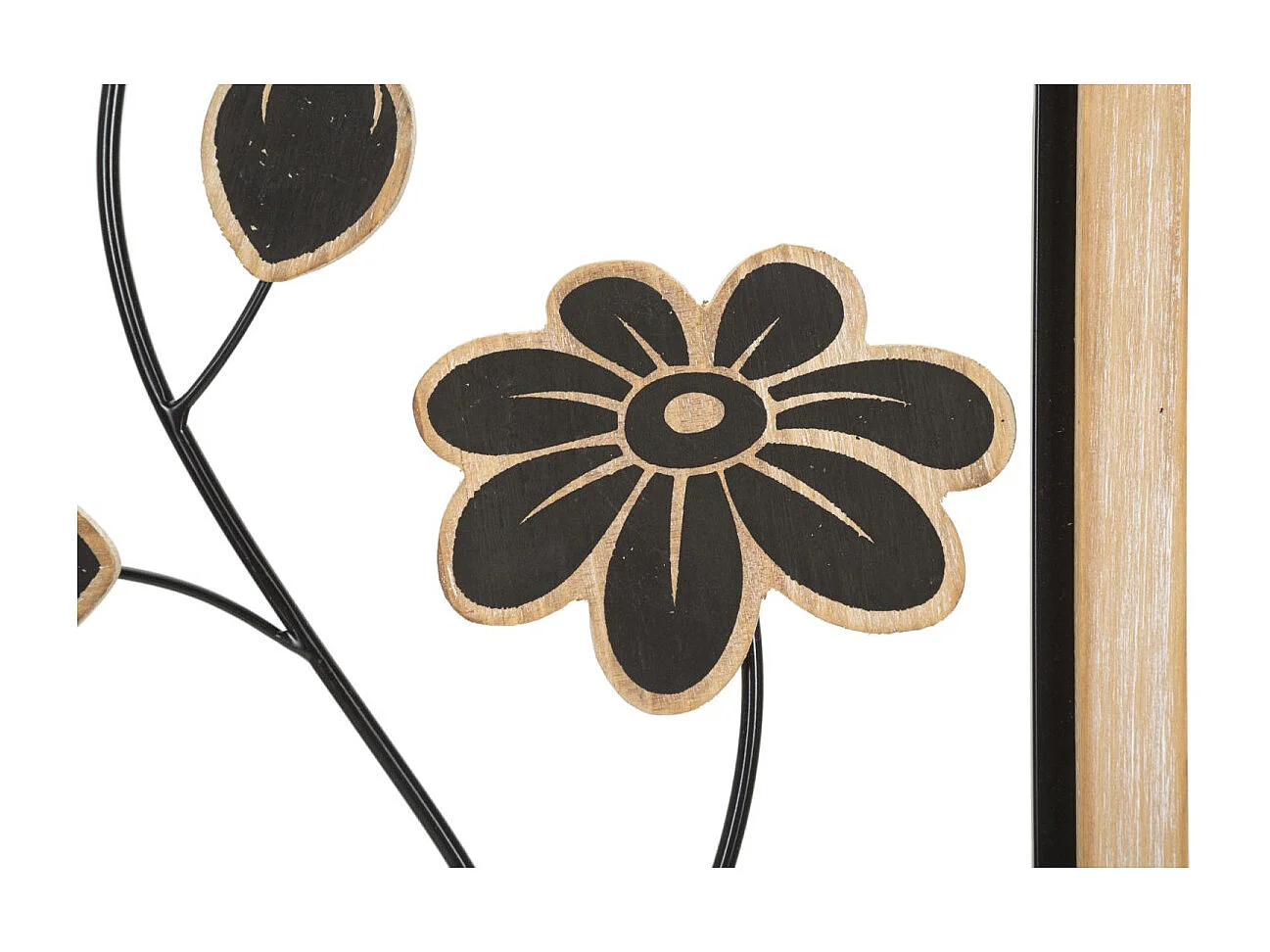 Décoration Murale Encadrée "Girysh" 60cm Naturel & Noir