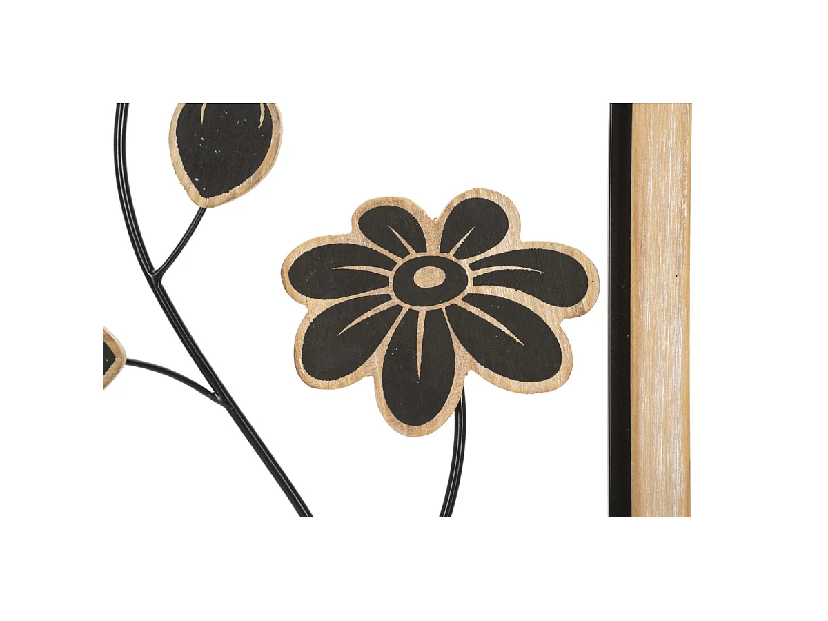 Décoration Murale Encadrée "Girysh" 60cm Naturel & Noir