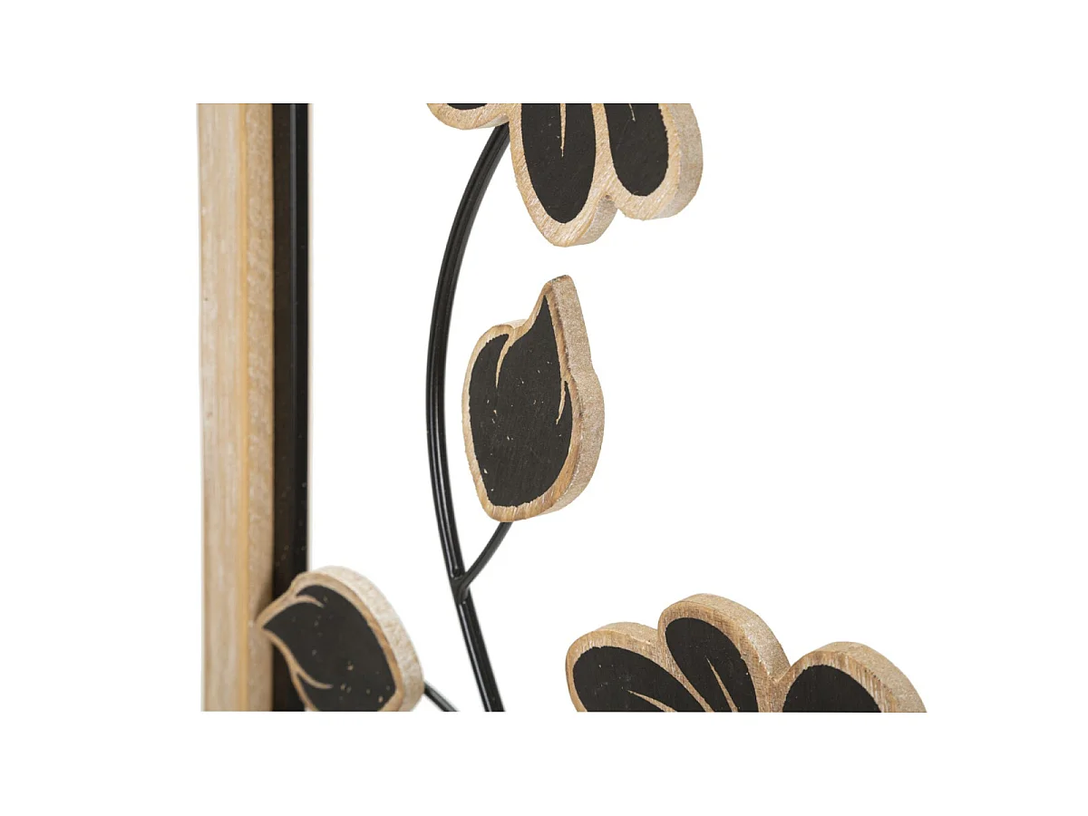 Décoration Murale Encadrée "Girysh" 60cm Naturel & Noir