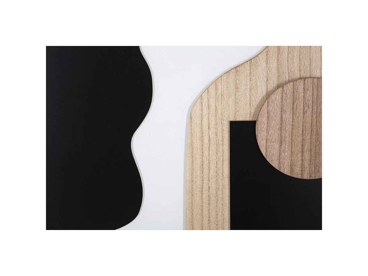 Décoration Murale Encadrée "Astry" 80cm Naturel & Noir