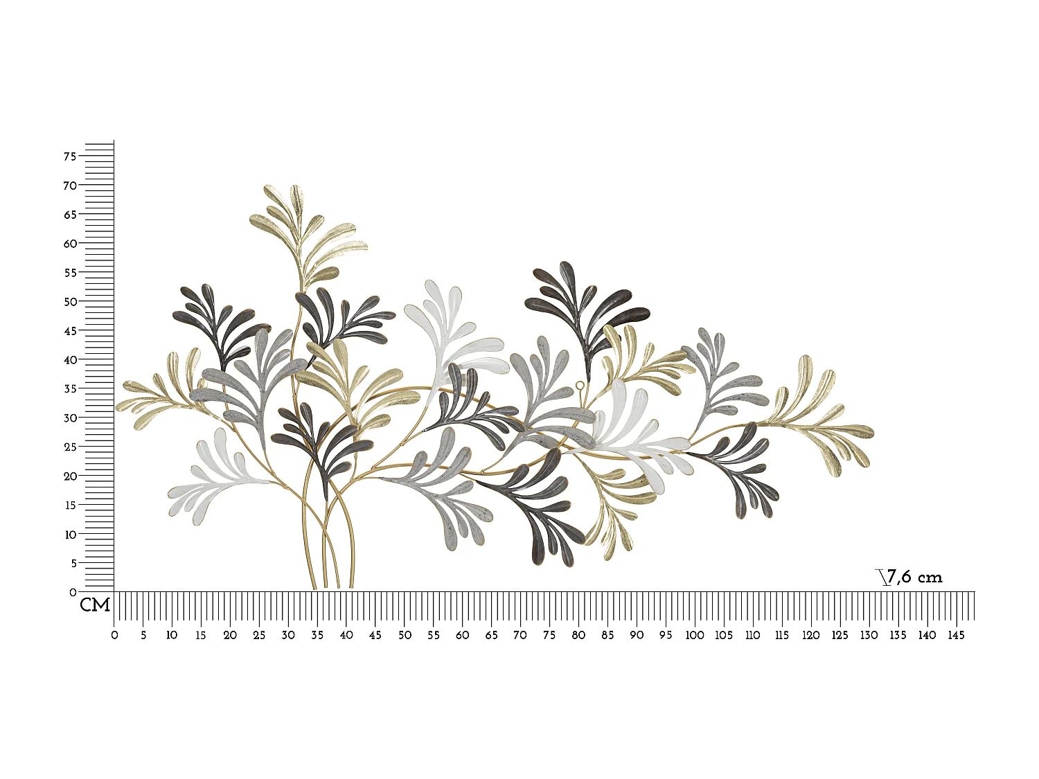 Décoration Murale en Métal "Lixy" 130cm Multicolore