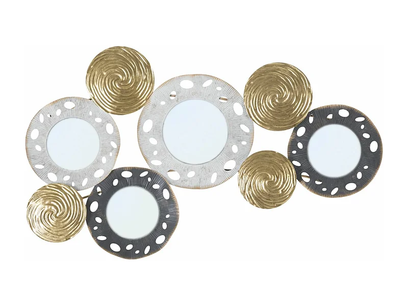 Décoration Murale 4 Miroirs "Gloty" 91cm Multicolore