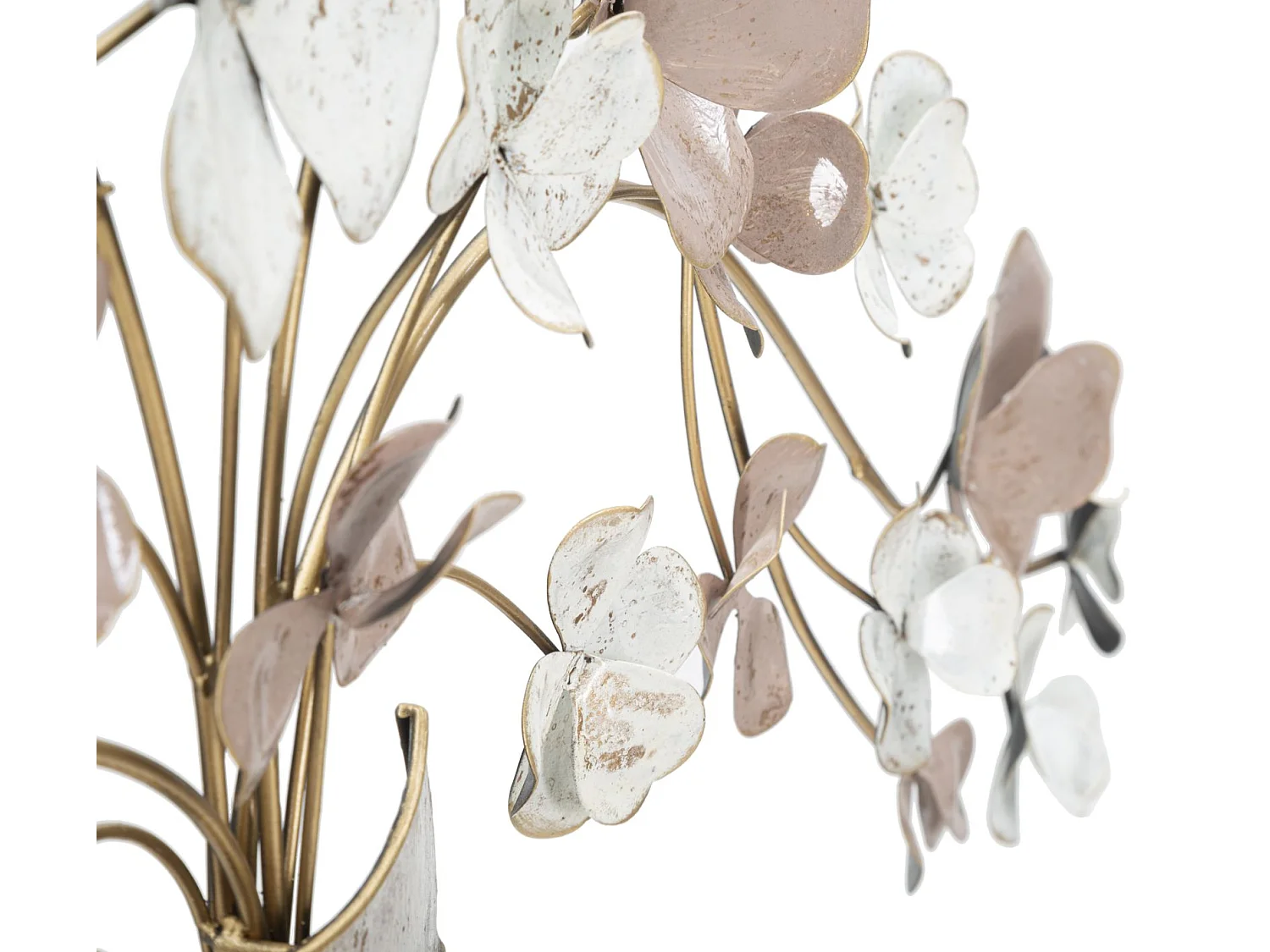 Pannello decorativo 3D in metallo multicolore vaso cm 87,5x6x46