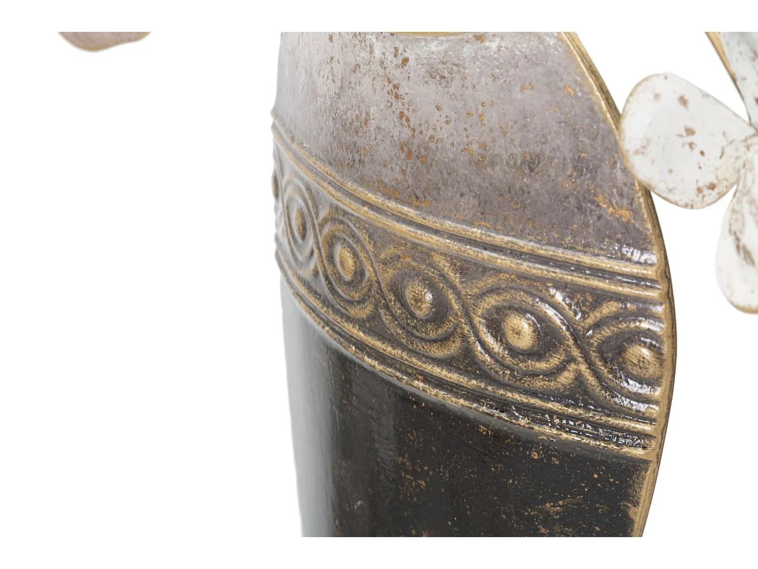 Pannello decorativo 3D in metallo multicolore vaso cm 87,5x6x46