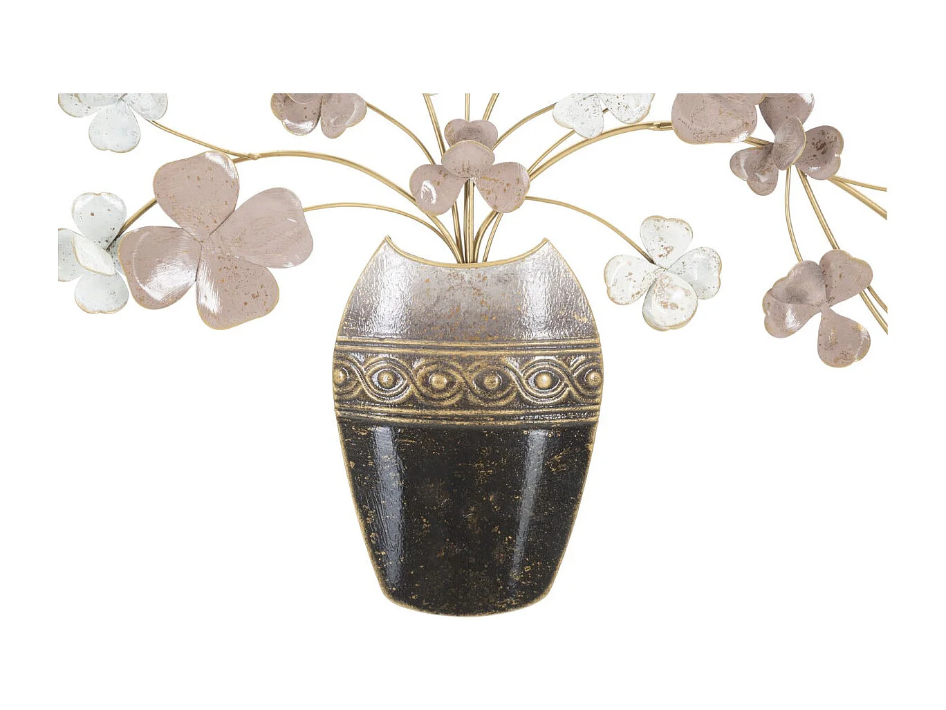 Décoration Murale en Métal "Vase" 87cm Multicolore