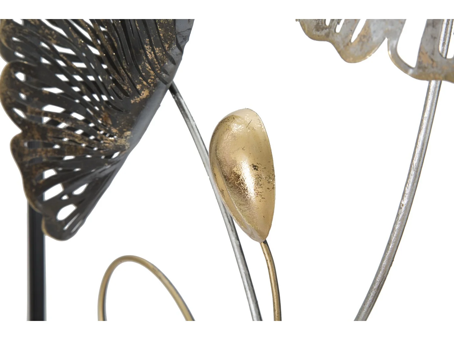 Décoration Murale Encadrée en Métal "Fleurs" 50cm Multicolore