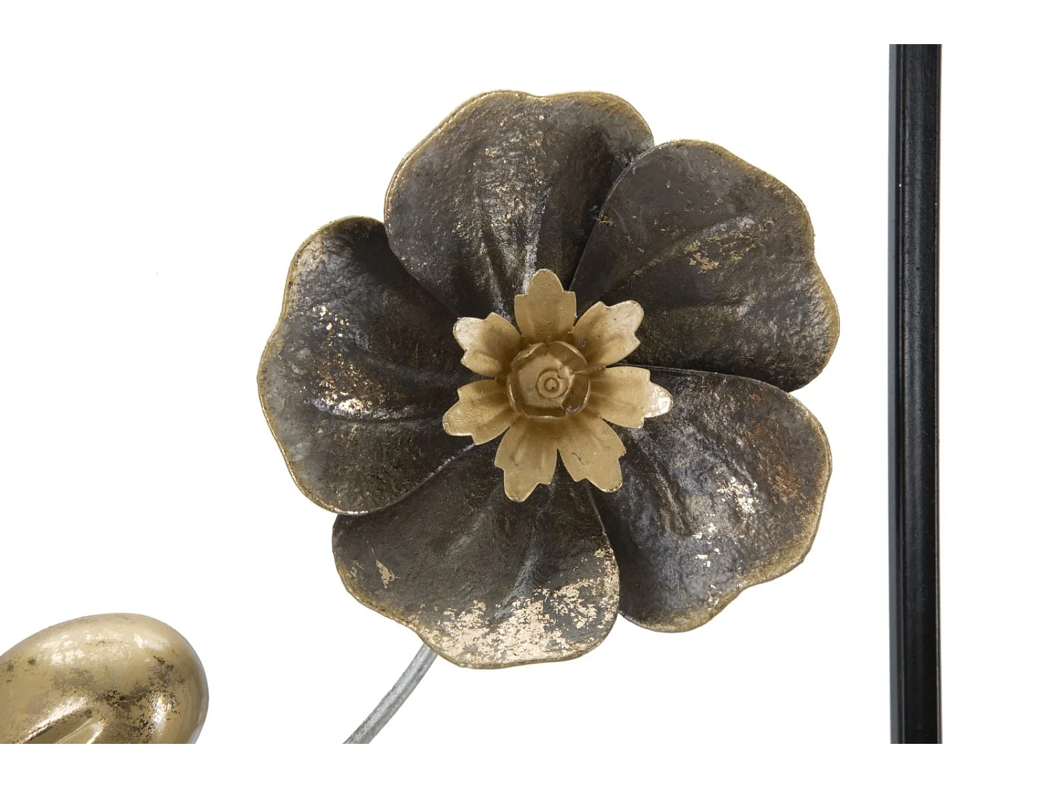 Décoration Murale Encadrée en Métal "Fleurs" 50cm Multicolore