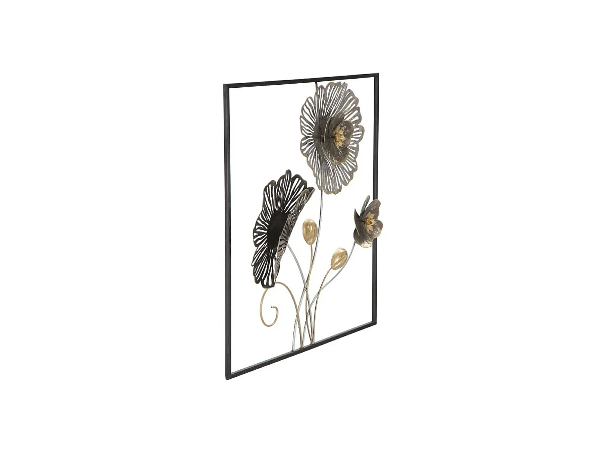 Pannello decorativo 3D in metallo multicolore cm 50x5,5x50