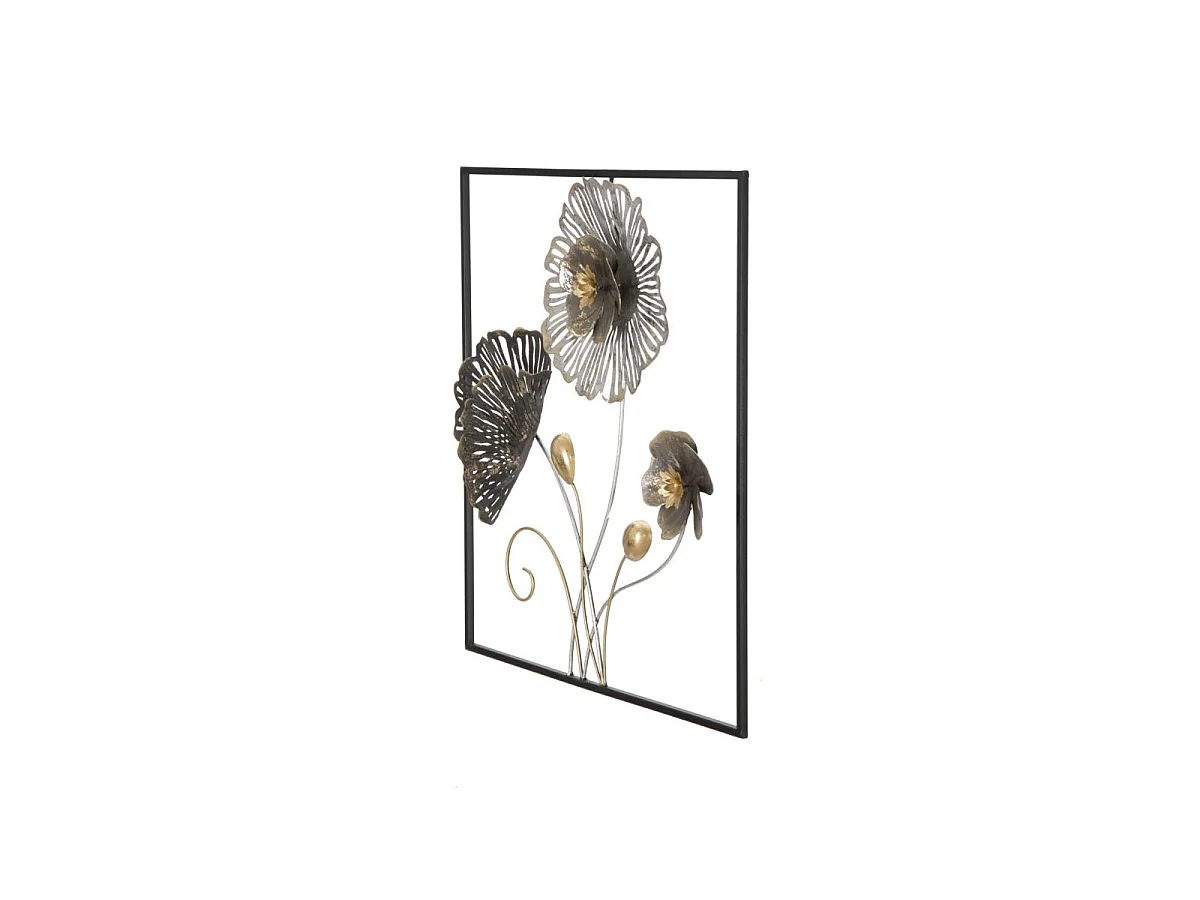 Pannello decorativo 3D in metallo multicolore cm 50x5,5x50