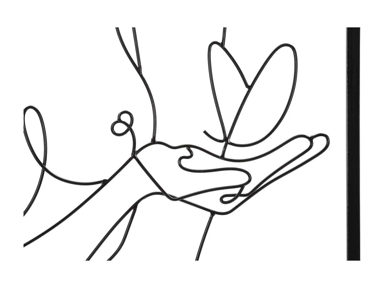 Pannello decorativo 3D in metallo nero donna cm 60x1x80