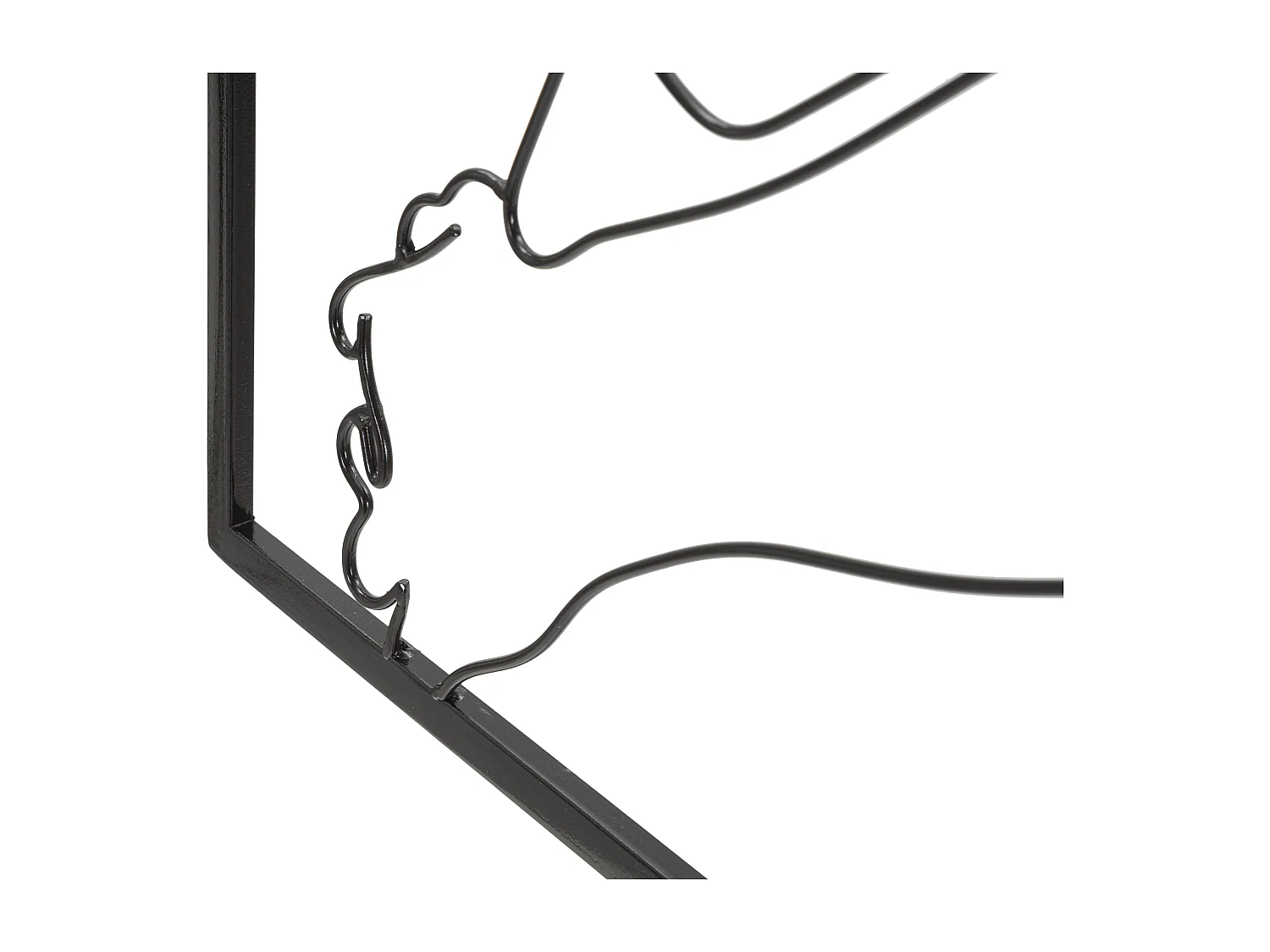 Pannello decorativo 3D in metallo nero donna cm 60x1x80