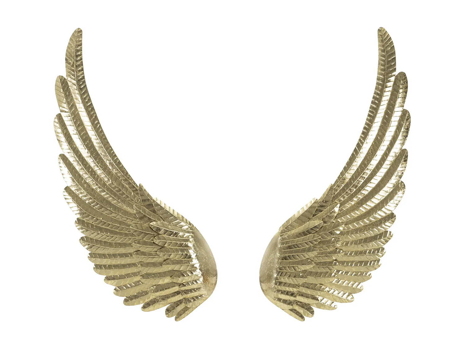 Set di 2 ali in metallo dorato cm 60x4,4x130