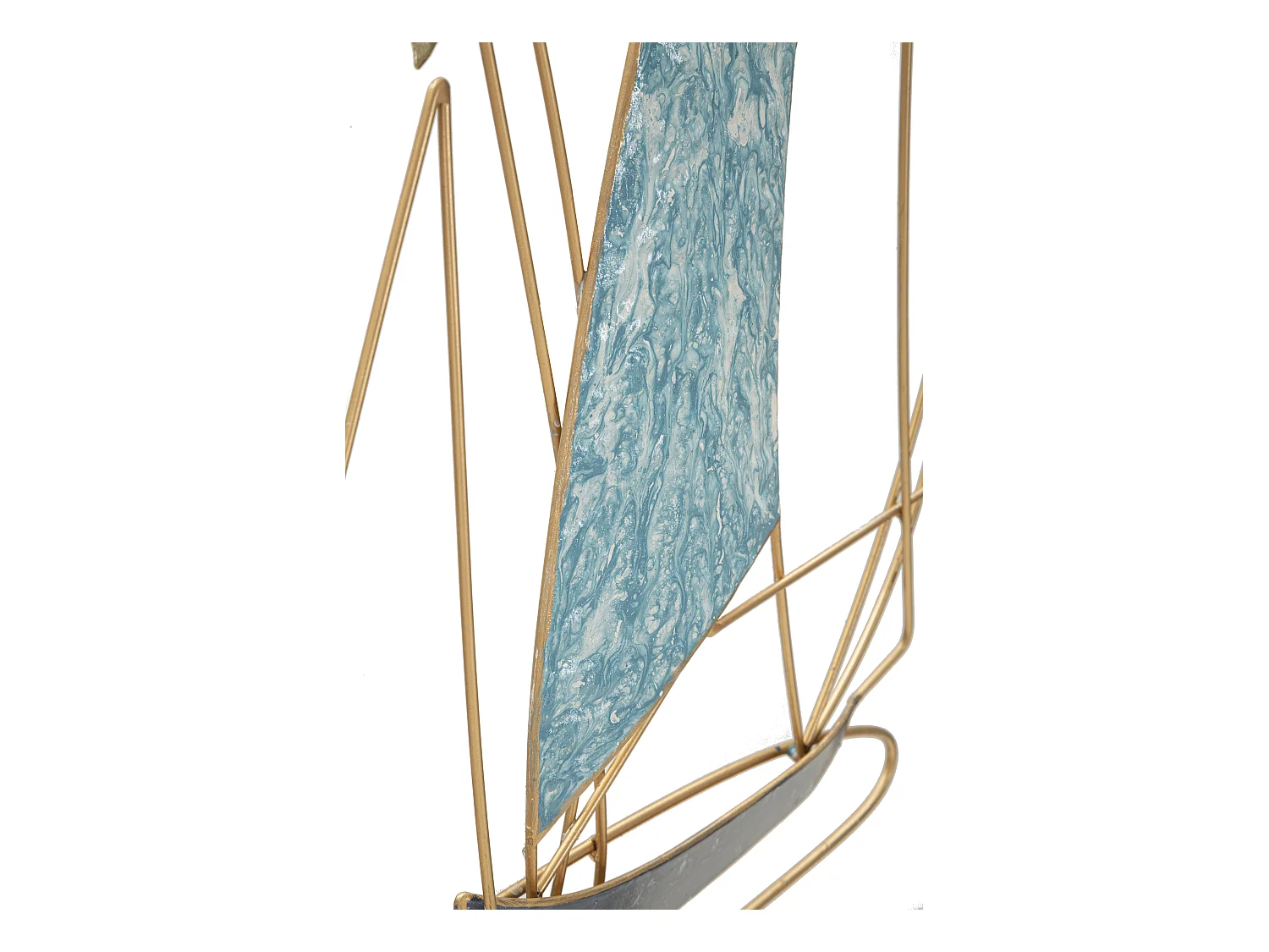 Pannello decorativo 3D vela in metallo multicolore cm 78,7x3,8x97,8