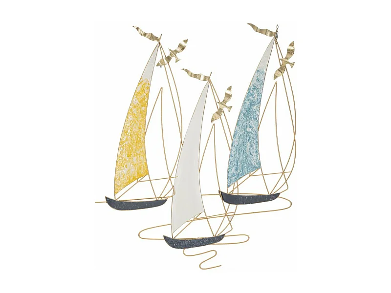 Décoration Murale en Métal "Vela Color" 97cm Multicolore