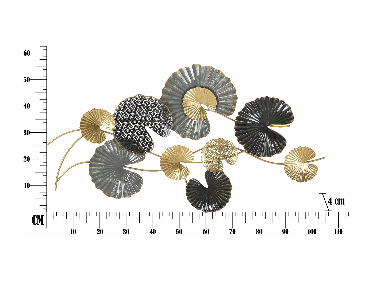 Décoration Murale en Métal "Web" 105cm Multicolore