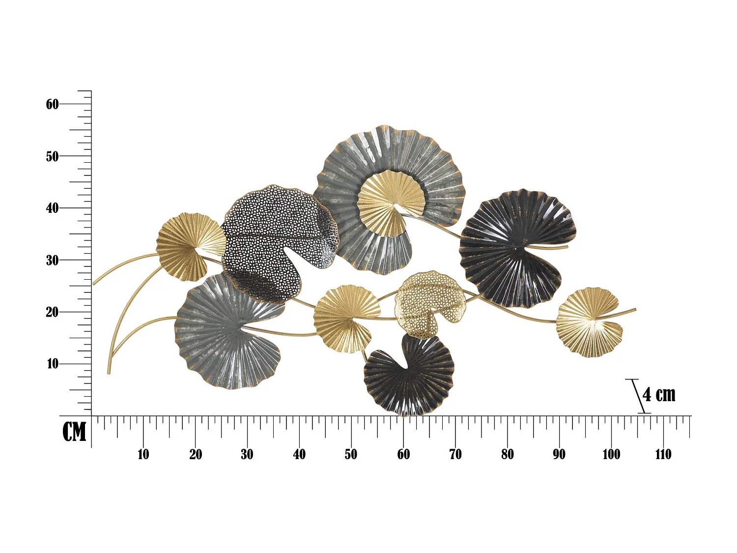 Décoration Murale en Métal "Web" 105cm Multicolore