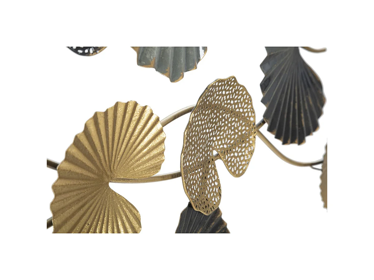 3D Wanddekoration aus Metall mit goldfarbenem Finish Web