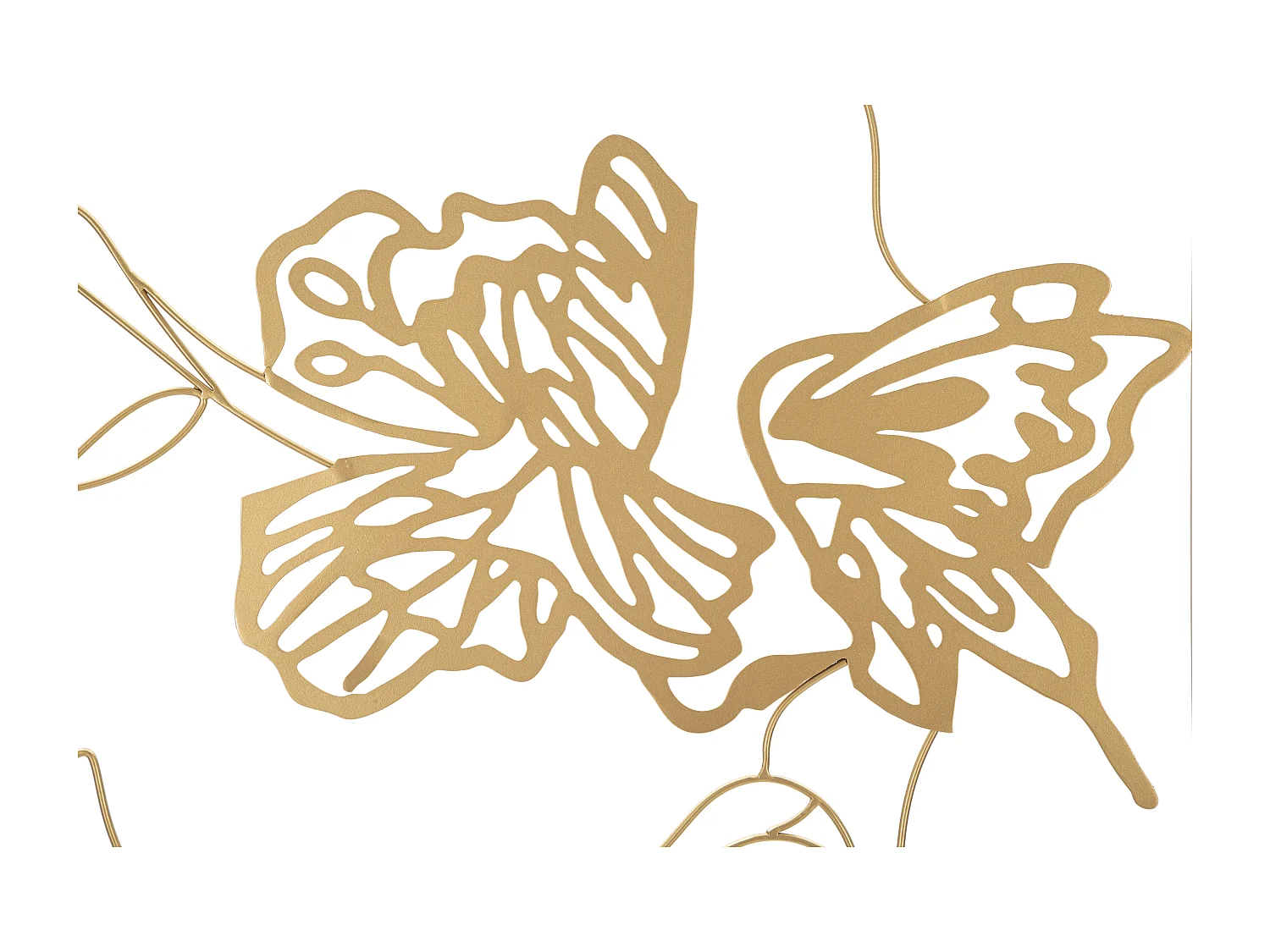 Décoration Murale Encadrée en Métal "Visage" 80cm Or