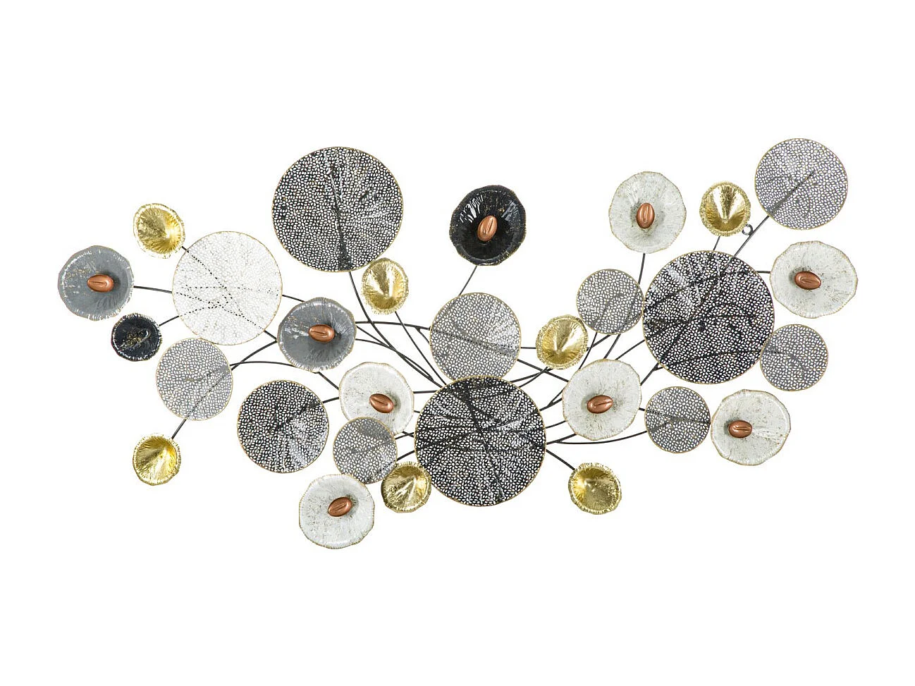 Décoration Murale en Métal "Grille" 135cm Multicolore