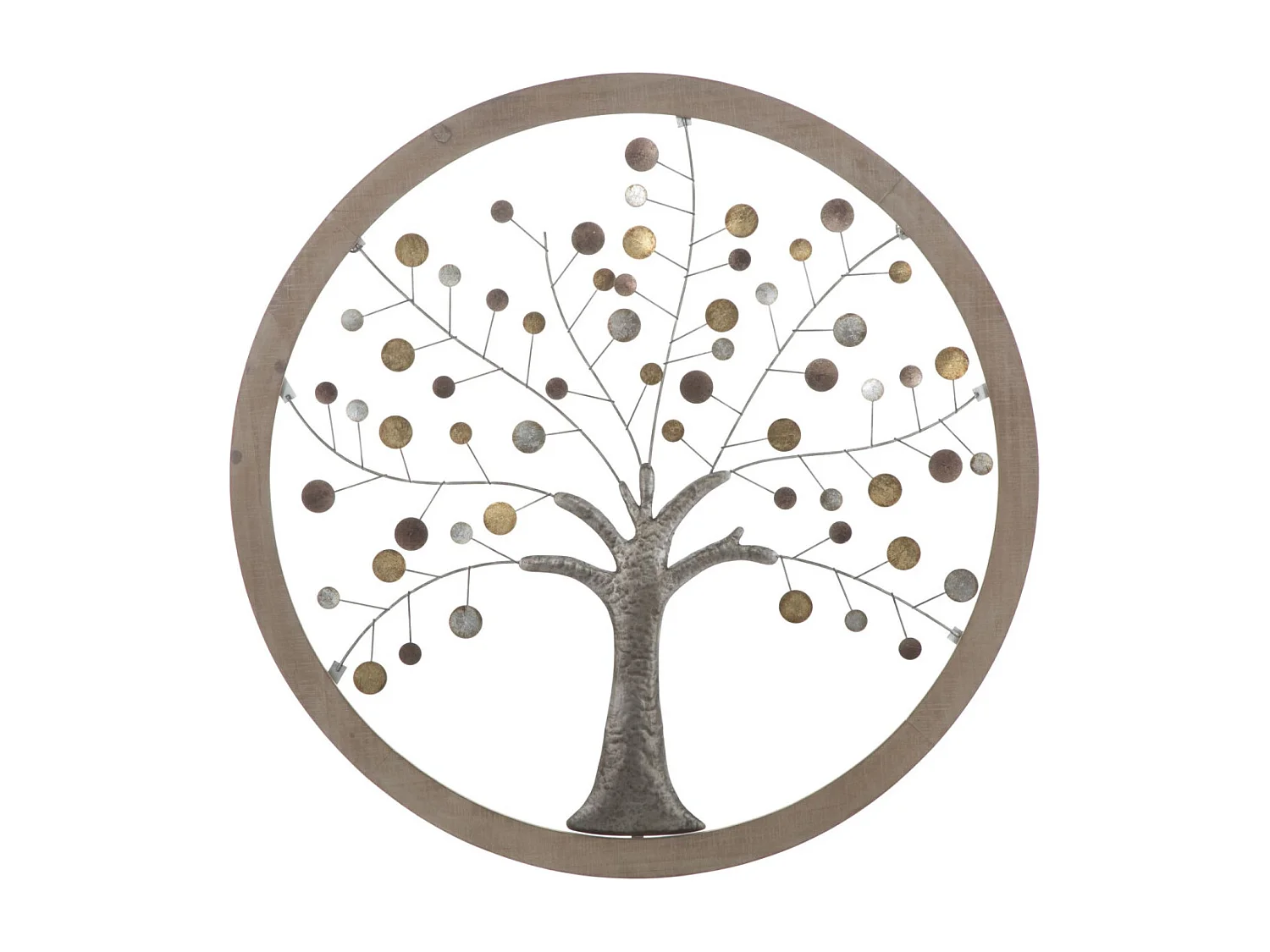 Déco Murale Ronde "Arbre de Vie" 80cm Multicolore