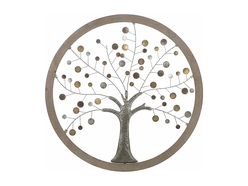 Déco Murale Ronde "Arbre de Vie" 80cm Multicolore