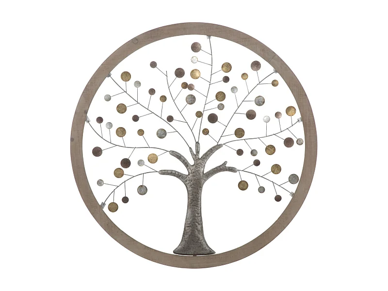Déco Murale Ronde "Arbre de Vie" 80cm Multicolore
