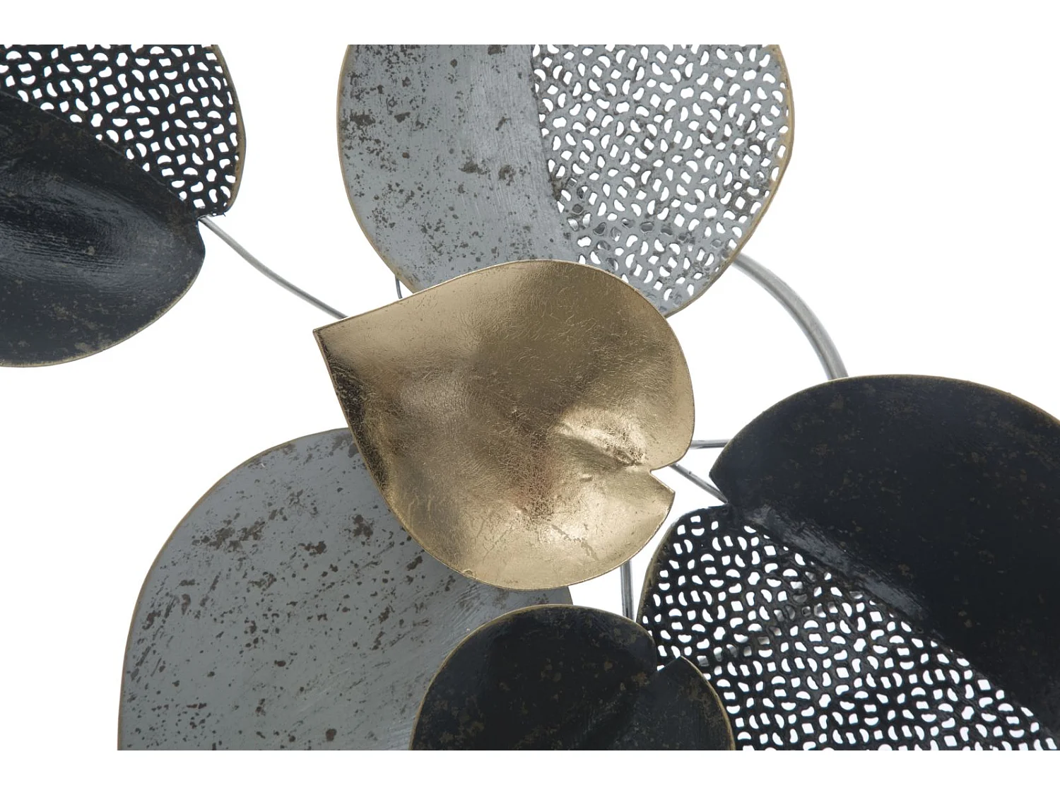 Décoration Murale en Métal "Demi-Feuille" 62cm Multicolore