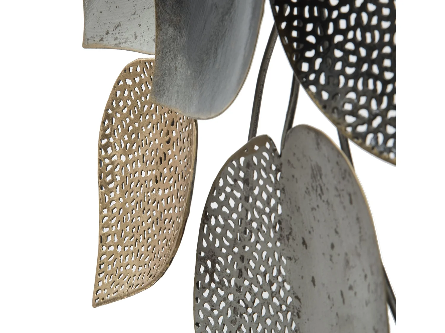 Décoration Murale en Métal "Demi-Feuille" 62cm Multicolore