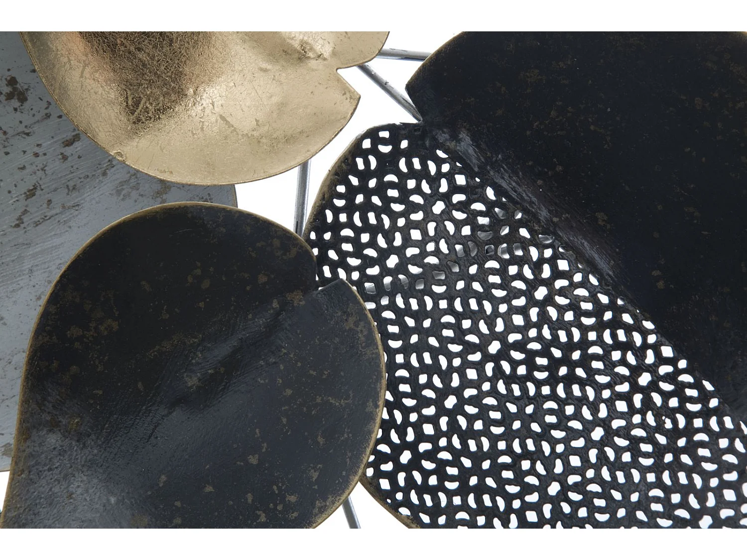 Décoration Murale en Métal "Demi-Feuille" 62cm Multicolore