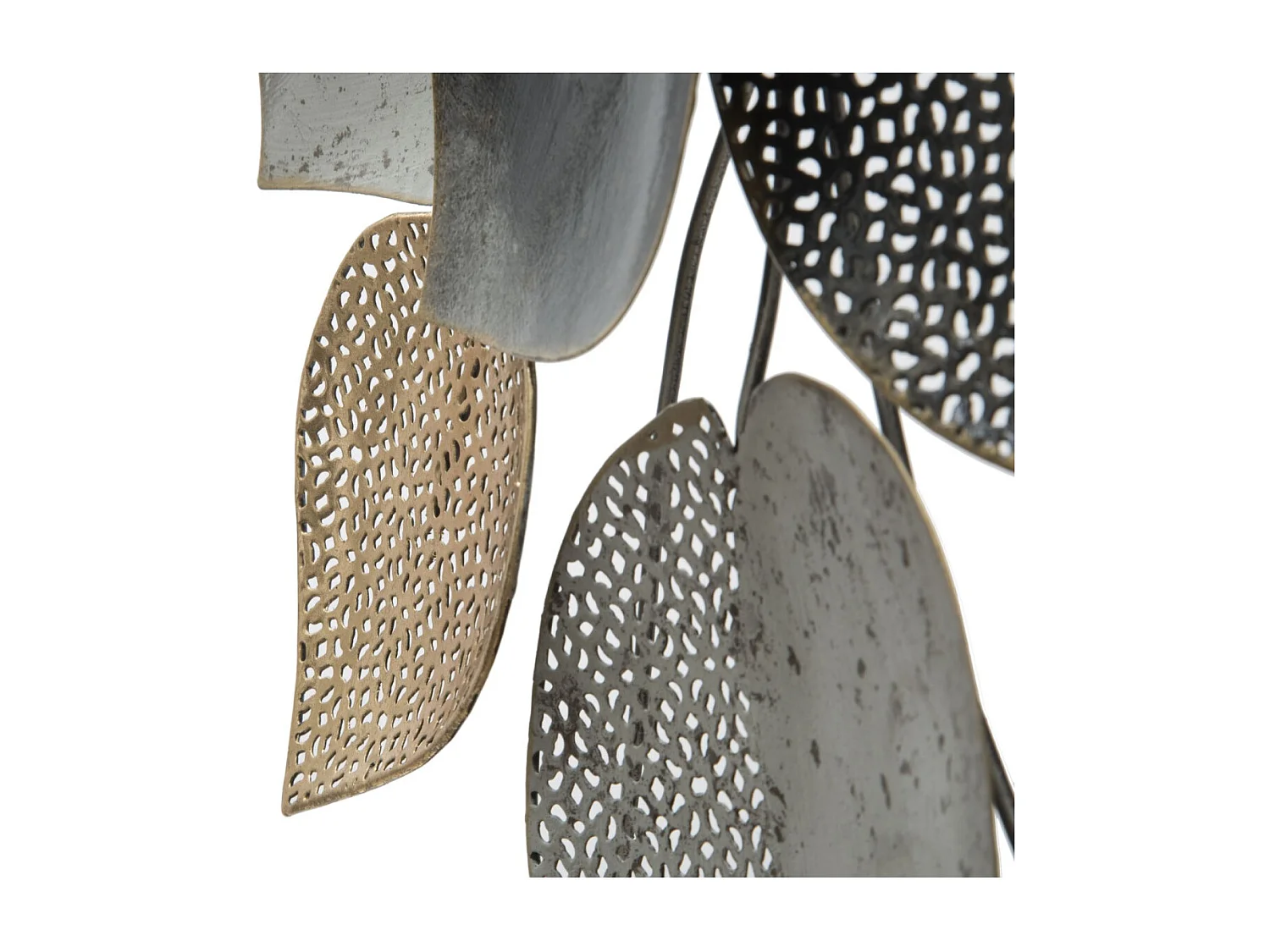 Décoration Murale en Métal "Demi-Feuille" 62cm Multicolore