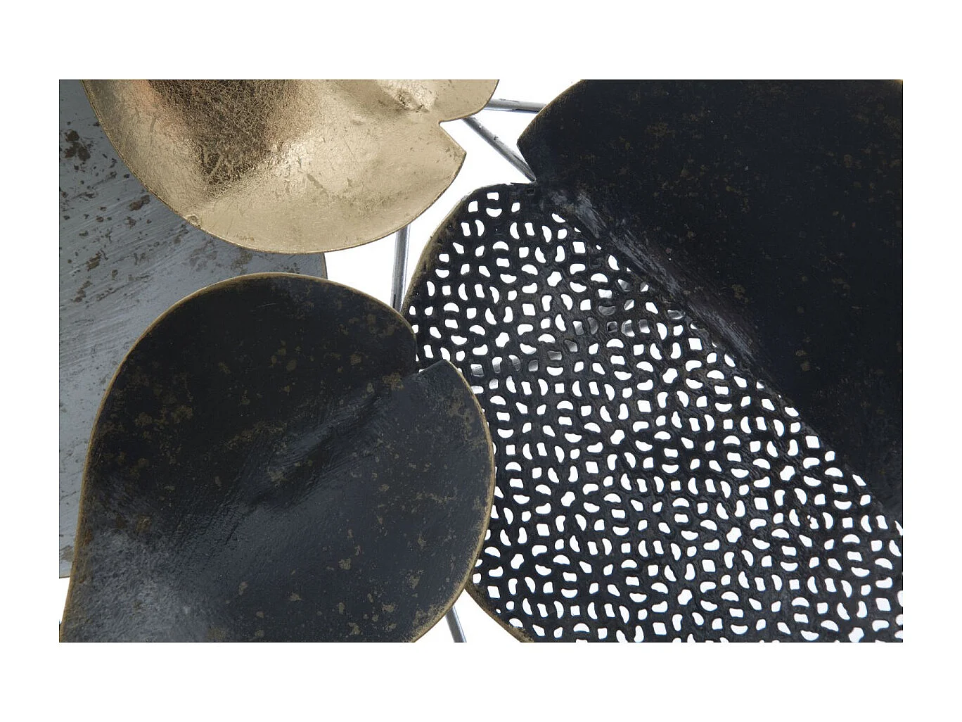 Décoration Murale en Métal "Demi-Feuille" 62cm Multicolore