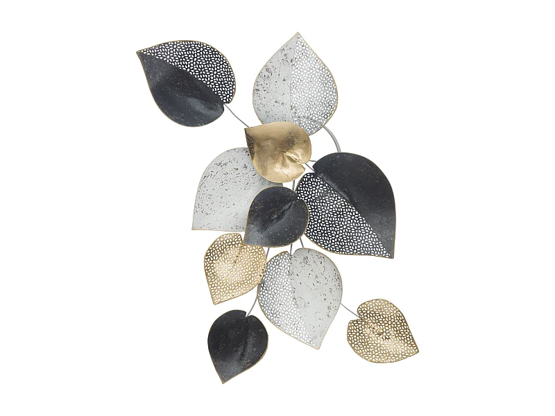 Décoration Murale en Métal "Demi-Feuille" 62cm Multicolore