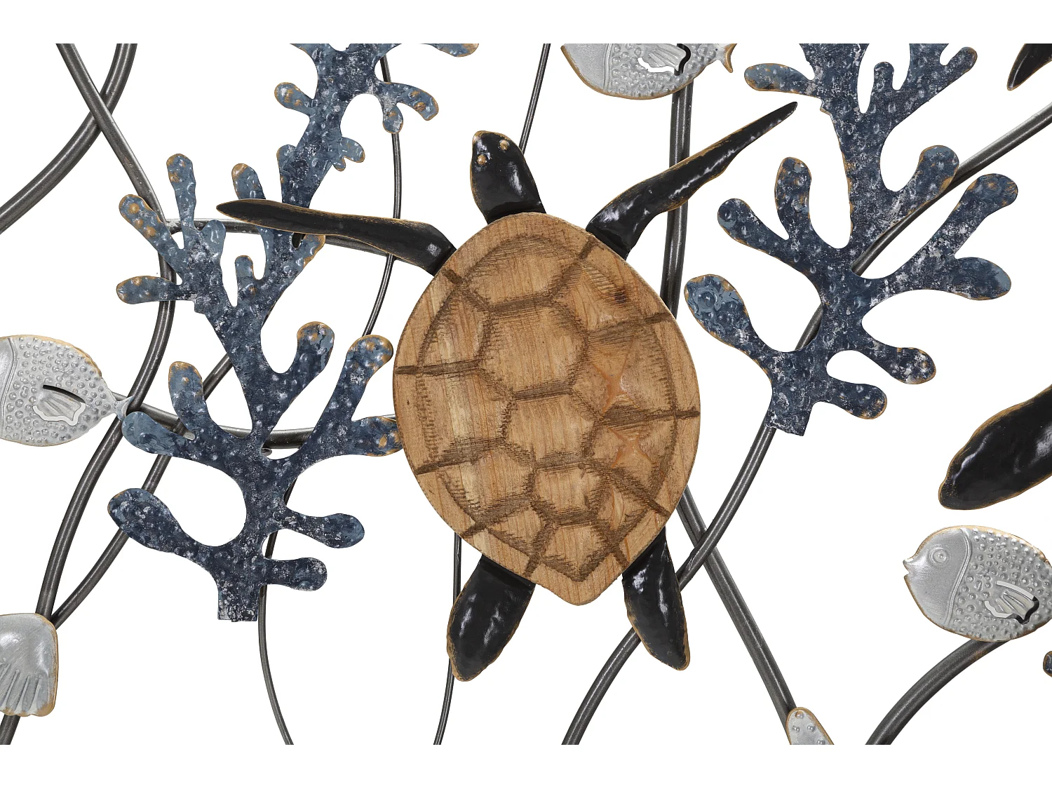 Décoration Murale en Métal "Turtle" 132cm Multicolore