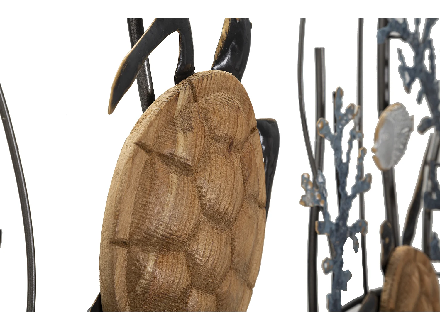 Décoration Murale en Métal "Turtle" 132cm Multicolore