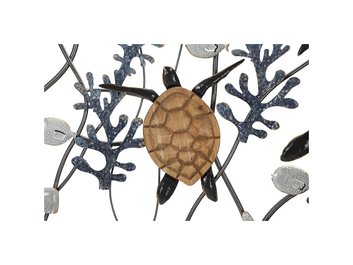 Décoration Murale en Métal "Turtle" 132cm Multicolore