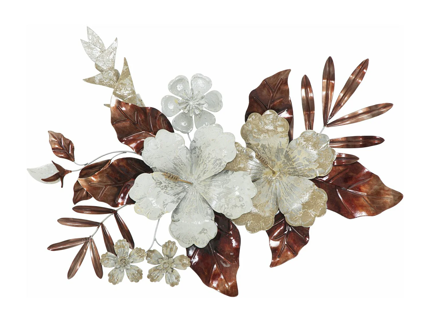 Décoration Murale en Métal "Bouquet" 83cm Multicolore