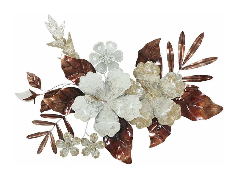 Décoration Murale en Métal "Bouquet" 83cm Multicolore