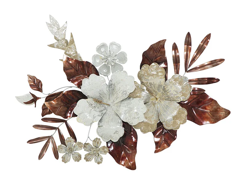 Décoration Murale en Métal "Bouquet" 83cm Multicolore