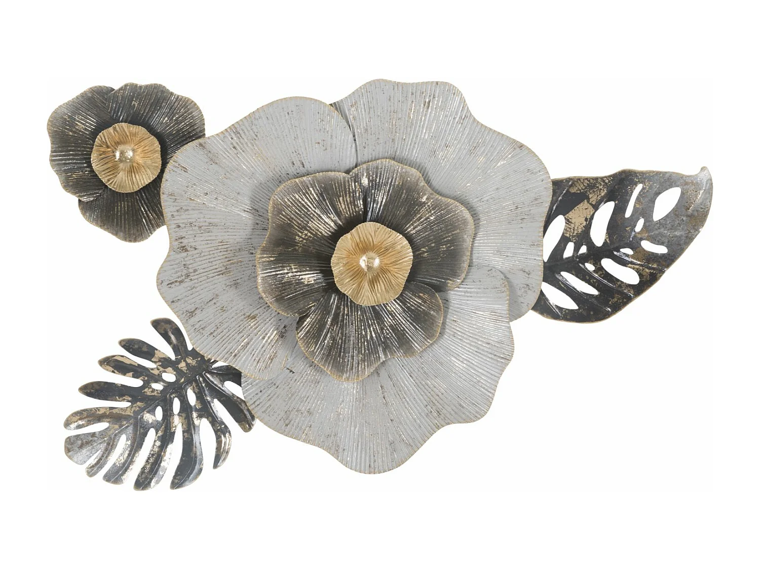 Pannello decorativo 3D in metallo multicolore cm 74,9x7x47,6