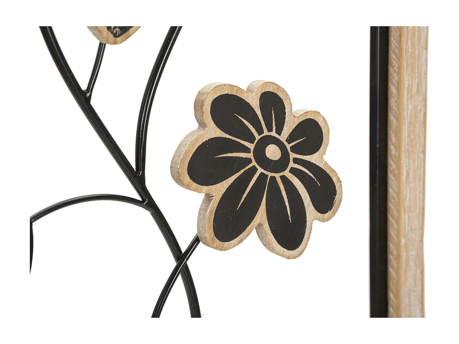 Pannello decorativo 3D in metallo nero con cornice cm 30x2,5x60