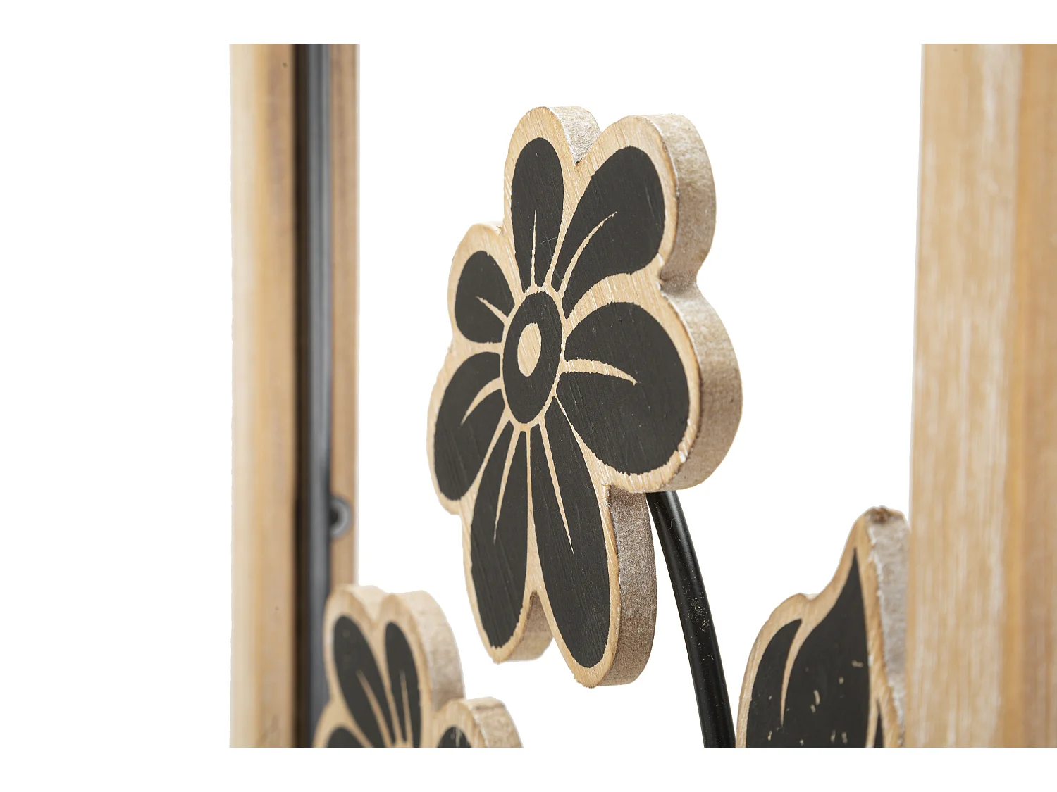 Pannello decorativo 3D in metallo nero con cornice cm 30x2,5x60