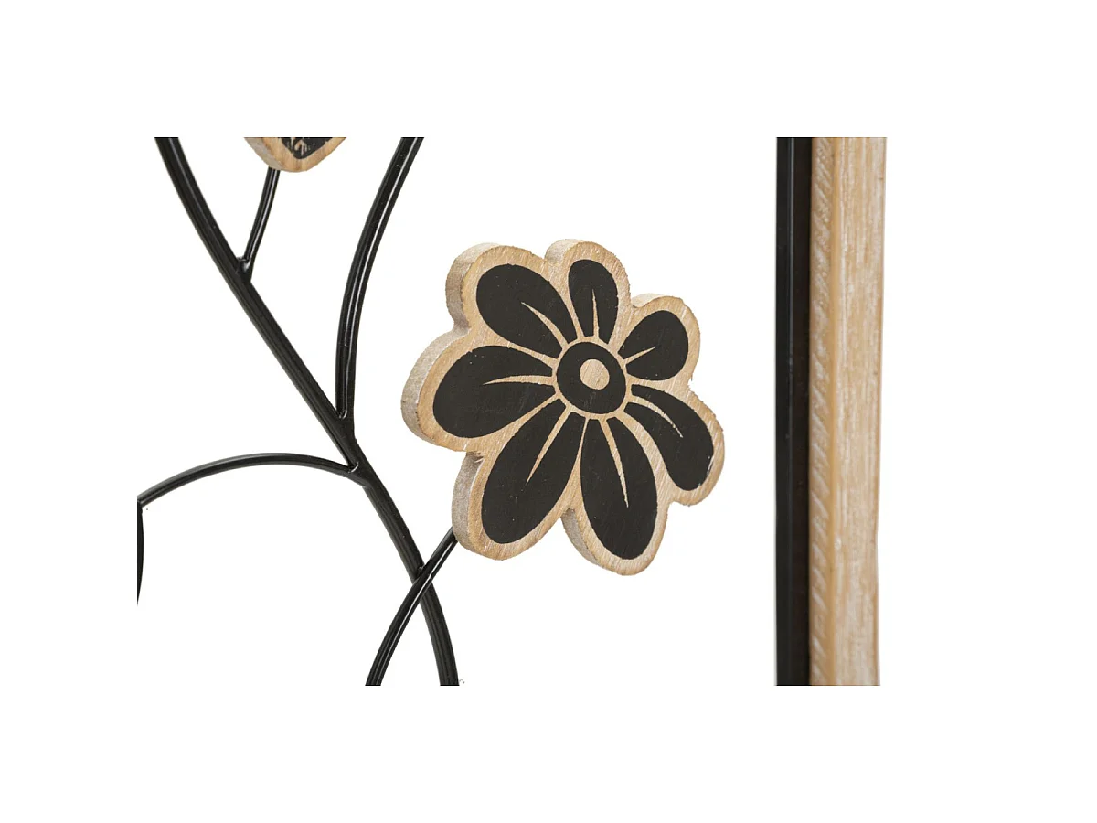 Décoration Murale Encadrée "Girish" 60cm Naturel & Noir