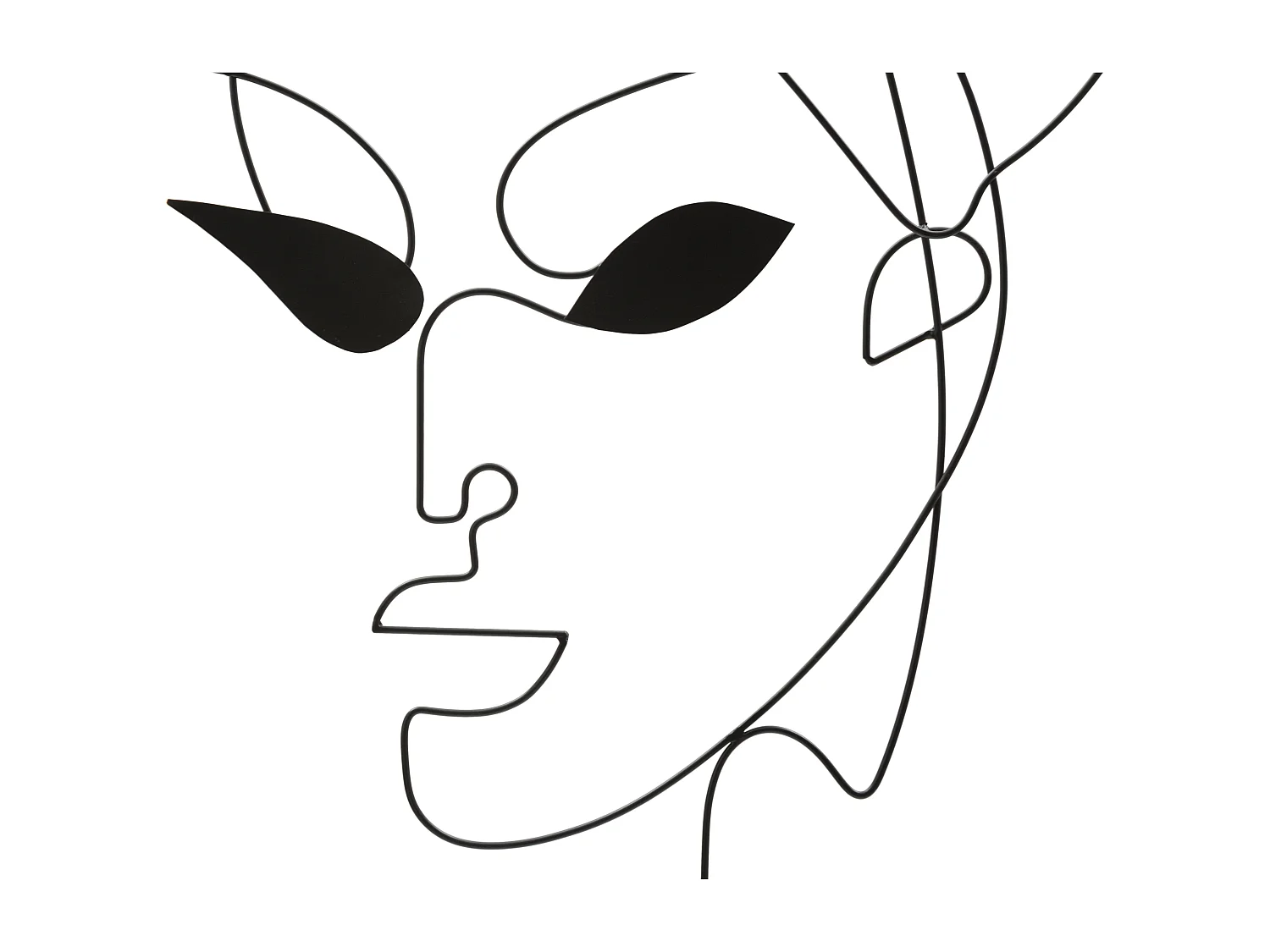 Lot de 2 panneaux décoratifs 3D faces en métal noir 70x1x100 cm