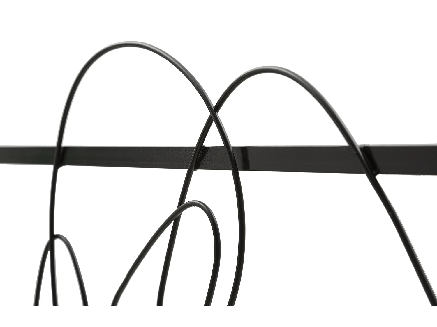 Lot de 2 panneaux décoratifs 3D faces en métal noir 70x1x100 cm